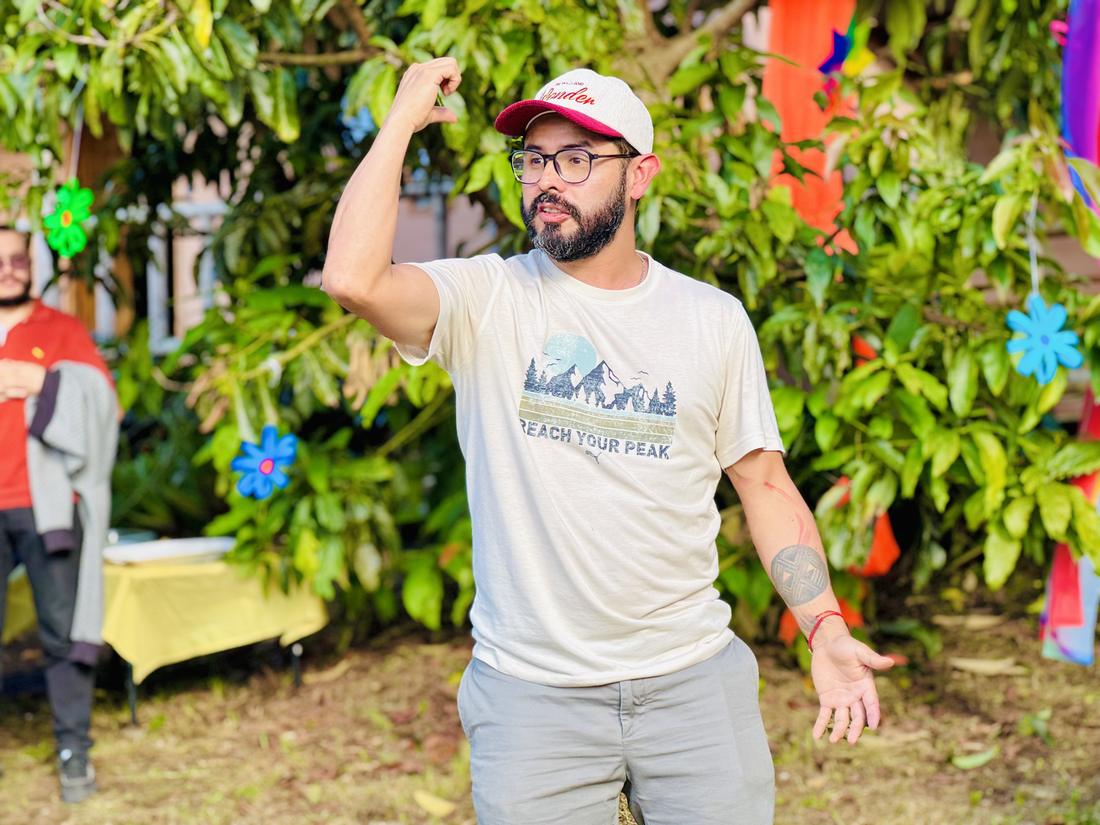 Cristiam Herrán Acevedo during a Familias de Colores gathering
